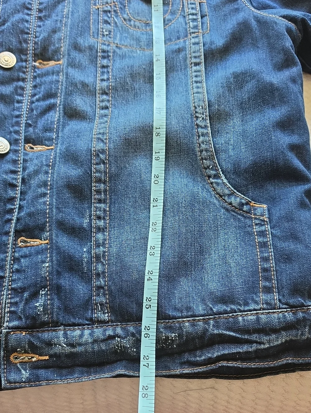 True Religion Trucker Jacket Men's Blue Sherpa-Lined Denim Jacket